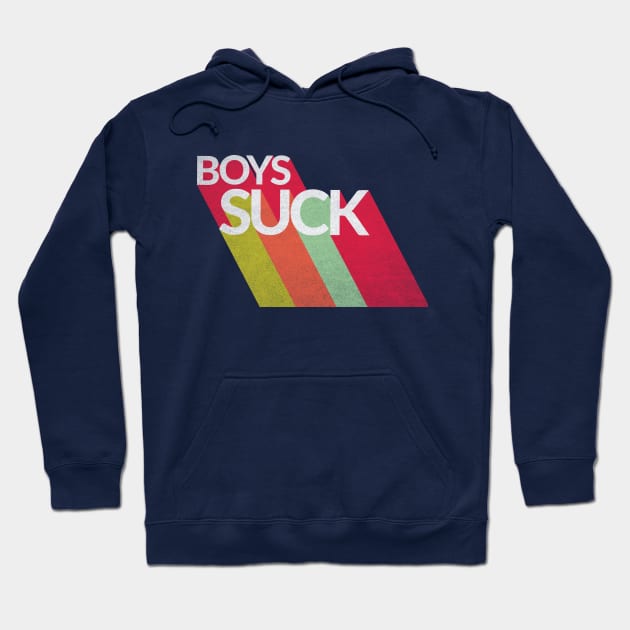 Boys Suck Retro Vintage Hoodie by MMROB